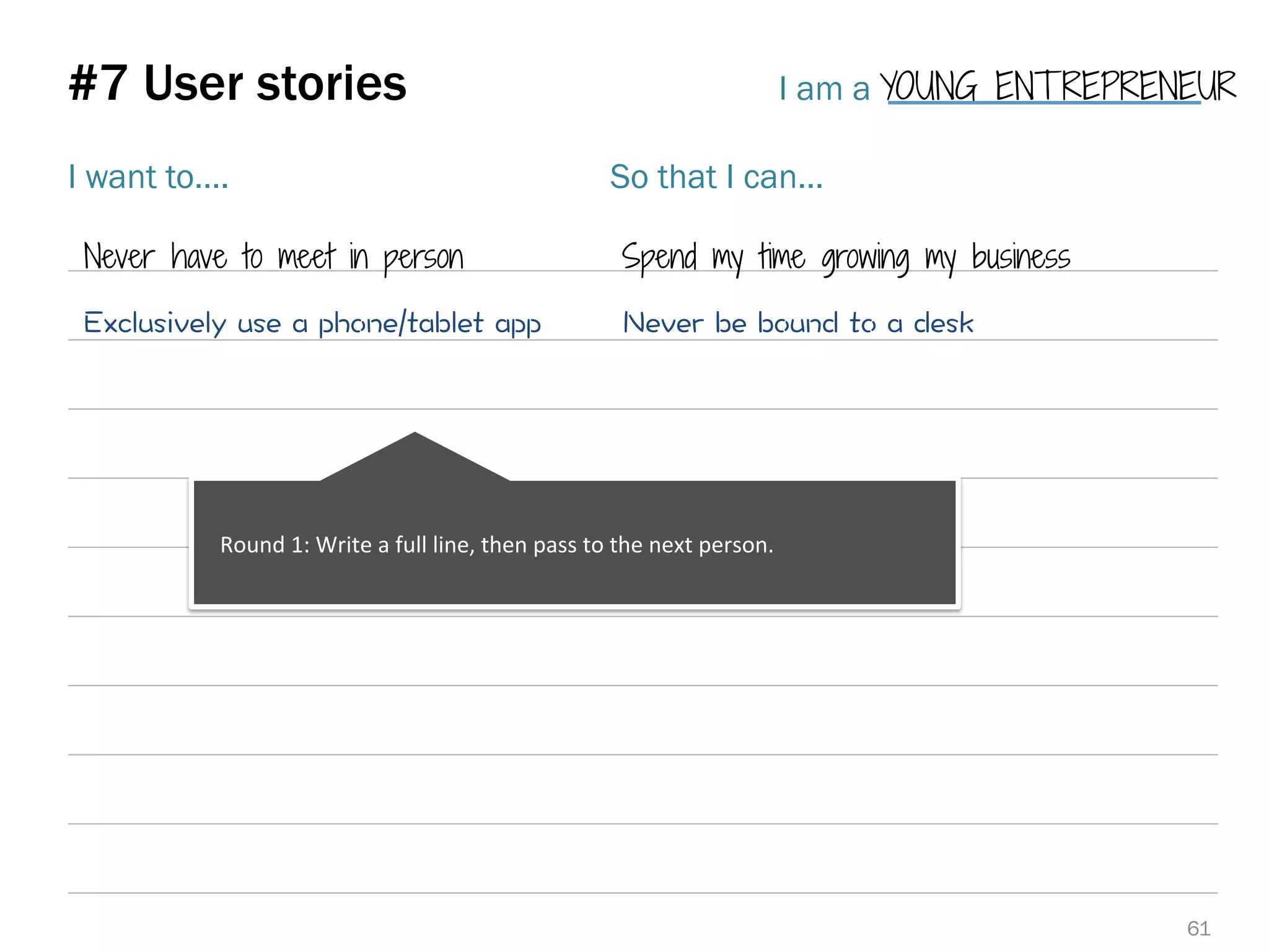 #4 Personas make a post-it come to life
@weisesarah @linnaferguson
Yes!	
  	
  We	
  totally	
  agree.	
  	
  
Thanks	
  for	
  the	
  shout-­‐out,	
  
Michael.	
  	
  	
  
	
  
We’re	
  big	
  fans	
  of	
  personas.	
  
Let’s	
  help	
  our	
  clients	
  make	
  
these	
  pieces	
  of	
  paper	
  come	
  
to	
  life	
  so	
  that	
  they	
  can	
  help	
  
drive	
  business	
  decisions.	
  	
  
 