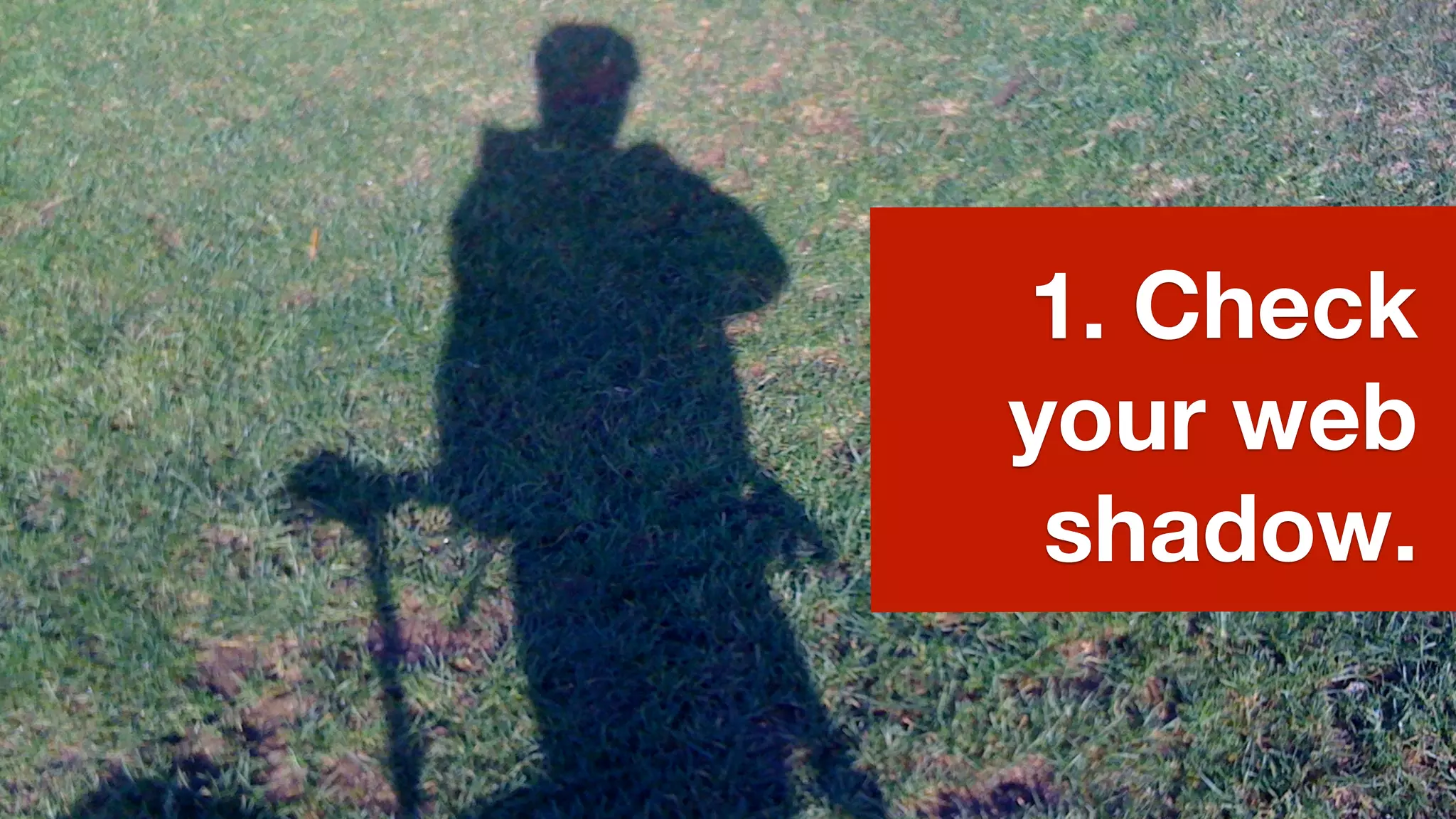 1. Check
your web
 shadow.
 