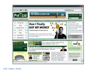 T H E F I N A L PA G E
 