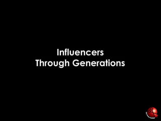 Influencers
Through Generations
 