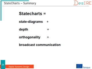 Digital Systems Design
26
StateCharts – Summary
 