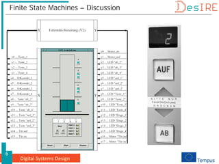 Digital Systems Design
6
Finite State Machines – Discussion
 