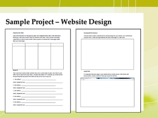 Sample Project – Website Design
 