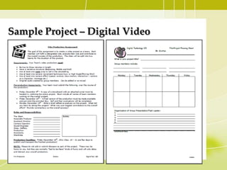 Sample Project – Digital Video
 