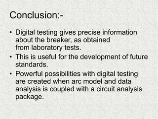 Digital testing of high voltage circuit breaker | PPT