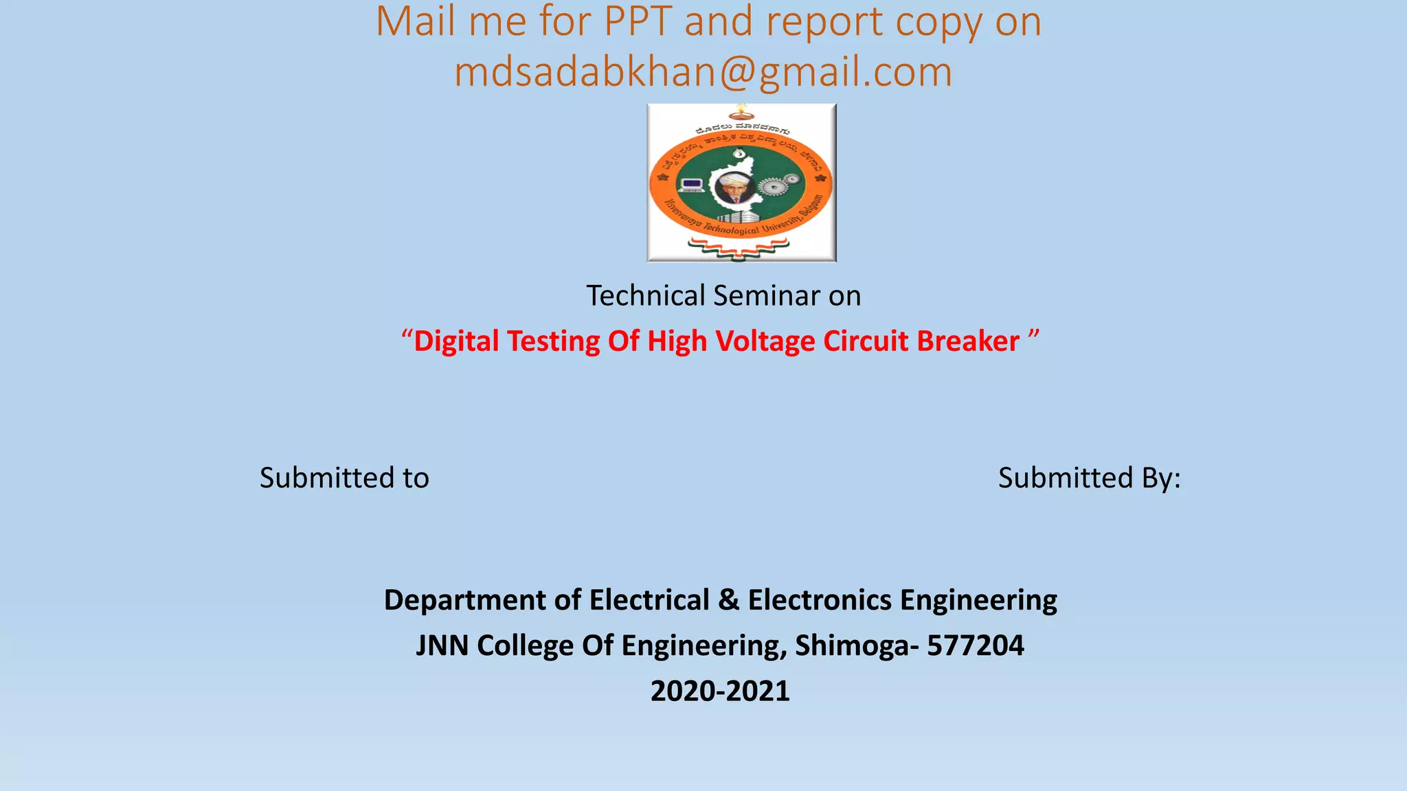 Digital testing of high voltage circuit breaker seminar ppt | PDF ...