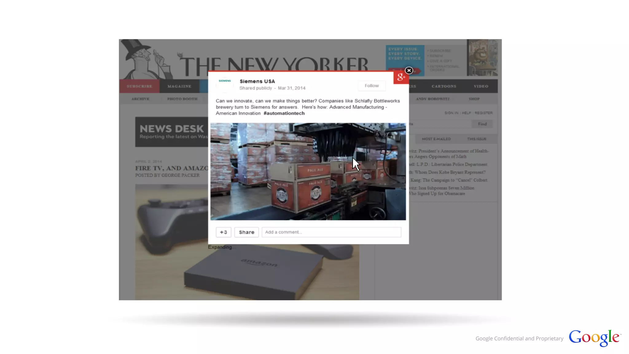 Google Confidential and Proprietary 
 