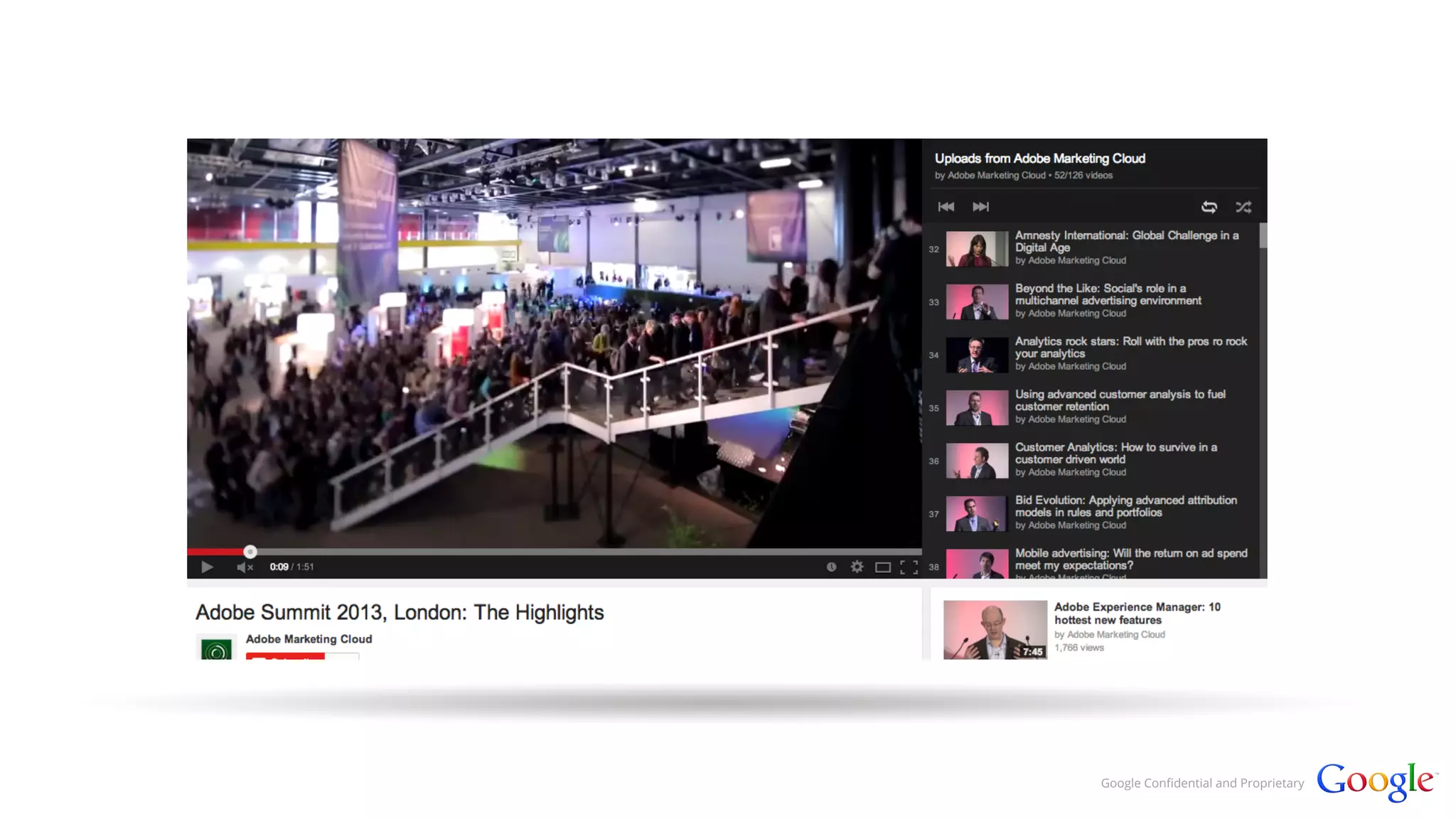 Google Confidential and Proprietary 
 