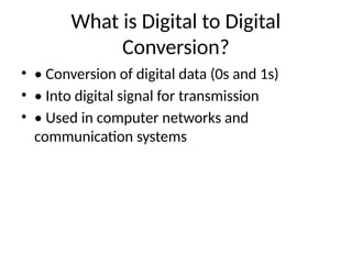 Comprehensive Overview of Digital to Digital Signal Conversion ...