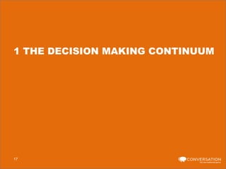 1 THE DECISION MAKING CONTINUUM

17

 