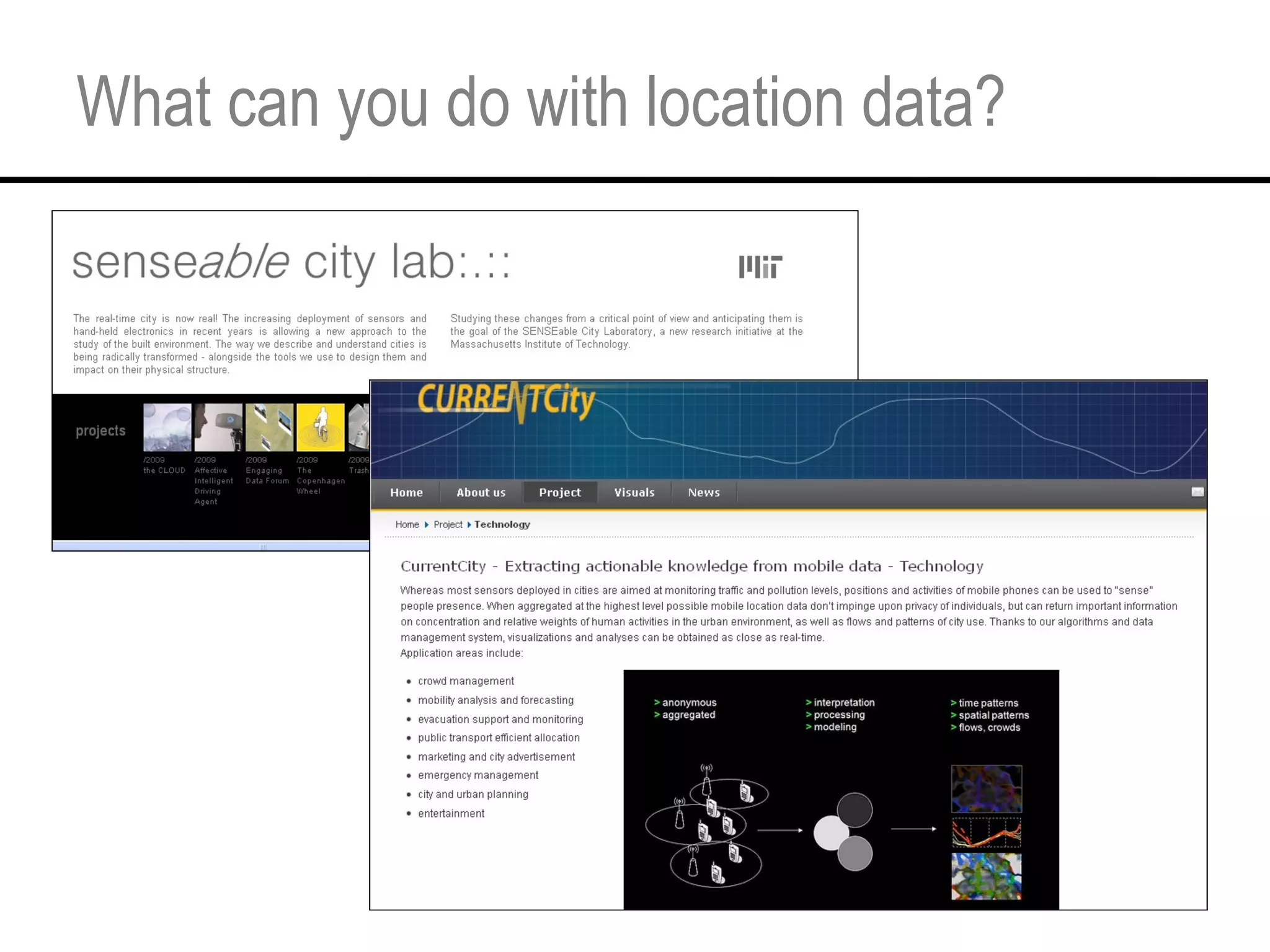 What can you do with location data? 