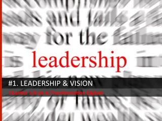 #1.	
  LEADERSHIP	
  &	
  VISION	
  
Chan/er	
  1/6	
  de	
  la	
  Transforma/on	
  Digitale	
  
 
