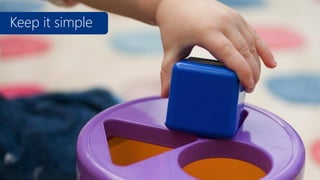 Keep it simple

www.flickr.com/photos/xrrr/2321685873

 