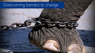Overcoming barriers to change

 