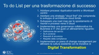 Digital Transformation is a journey
28© IDC Visit us at IDCItalia.com and follow us on Twitter: @IDCItaly
 