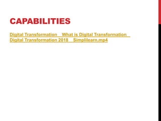 CAPABILITIES
Digital Transformation _ What is Digital Transformation _
Digital Transformation 2018 _ Simplilearn.mp4
 