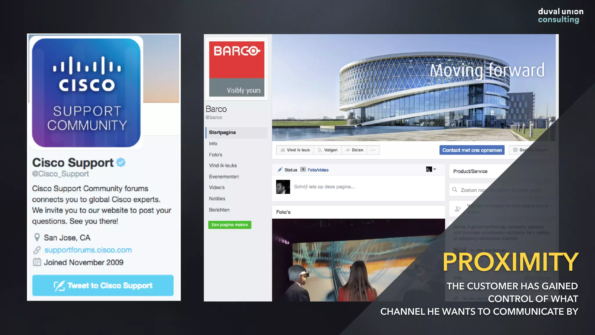 PROXIMITY
THE CUSTOMER HAS GAINED
CONTROL OF WHAT
CHANNEL HE WANTS TO COMMUNICATE BY
 