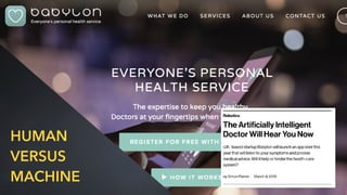 HUMAN
VERSUS
MACHINE
 
