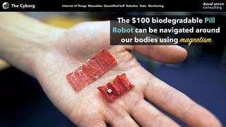 The Cyborg Wearables Quantiﬁed SelfInternet of Things Robotics Data Monitoring
The $100 biodegradable Pill
Robot can be na...