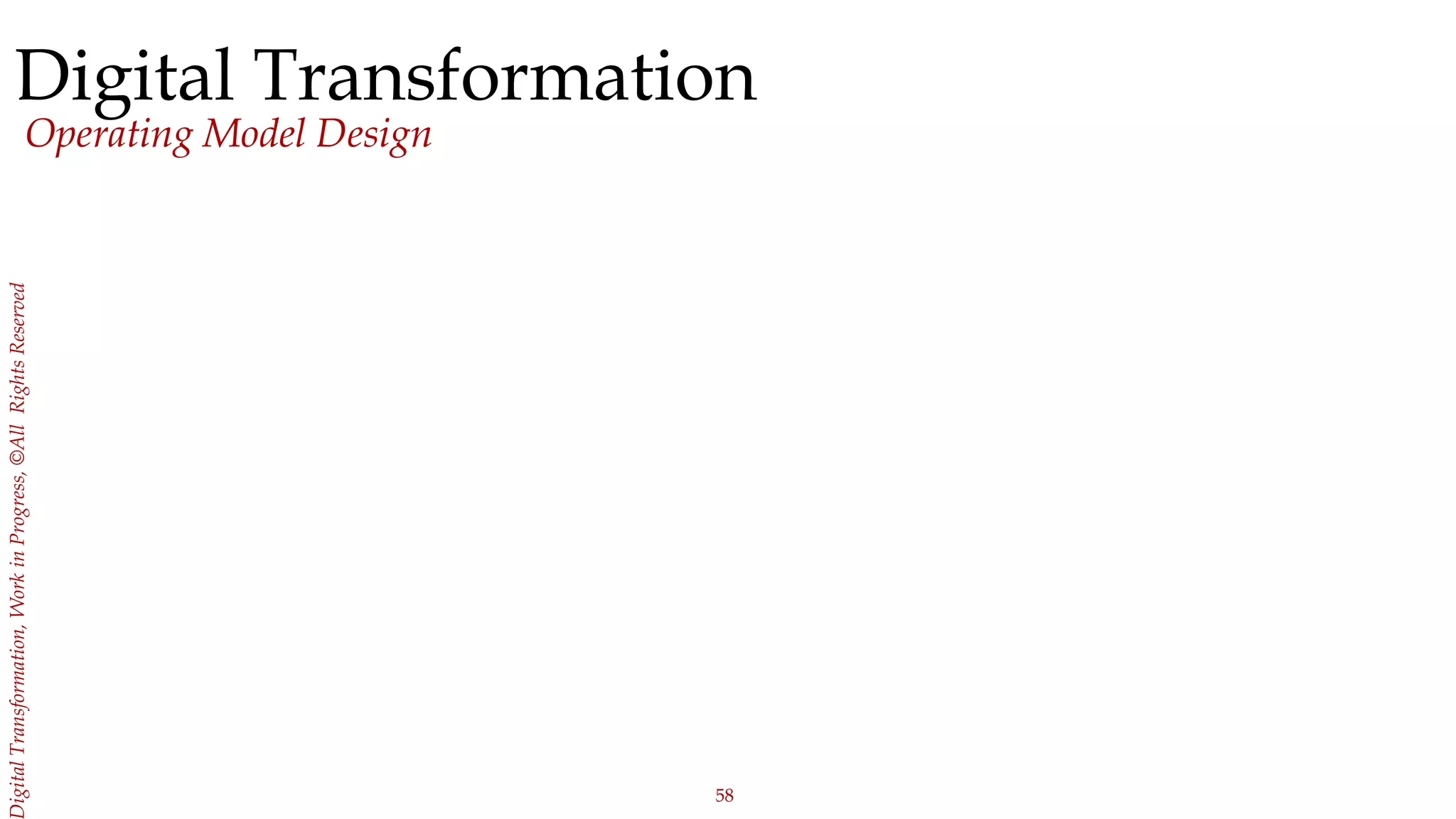 58
igitalTransformation,WorkinProgress,©AllRightsReserved
Digital Transformation
Operating Model Design
 