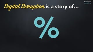 Digital Disruption is a story of…
%
 