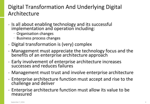 Digital Transformation And Enterprise Architecture | PDF