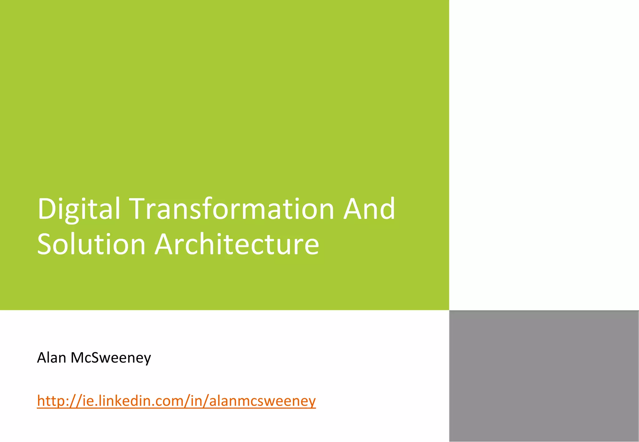 Digital Transformation And Solution Architecture | PDF | Cloud ...