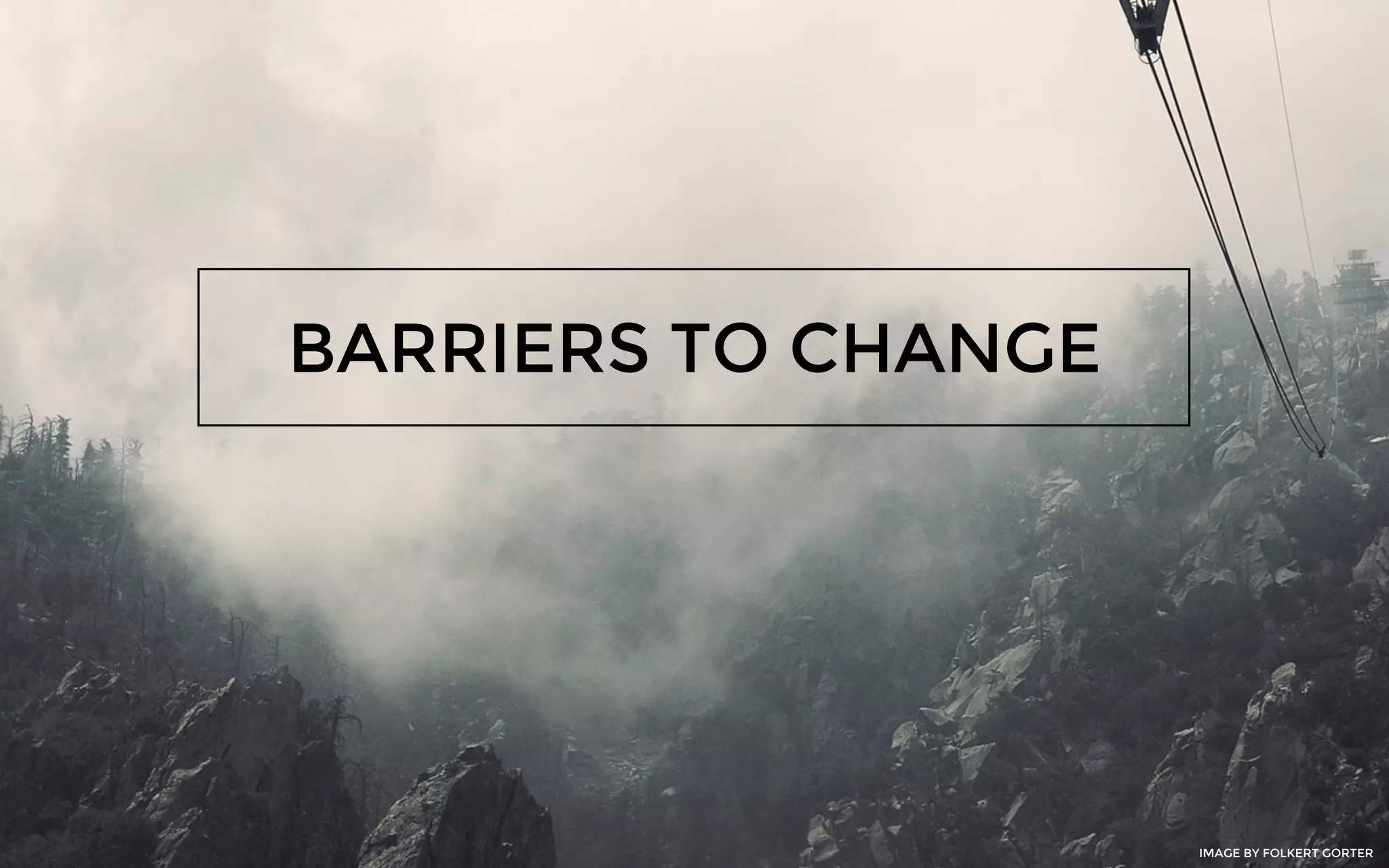BARRIERS TO CHANGE
IMAGE BY FOLKERT GORTER
 