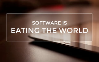 SOFTWARE IS
EATING THE WORLD
 
