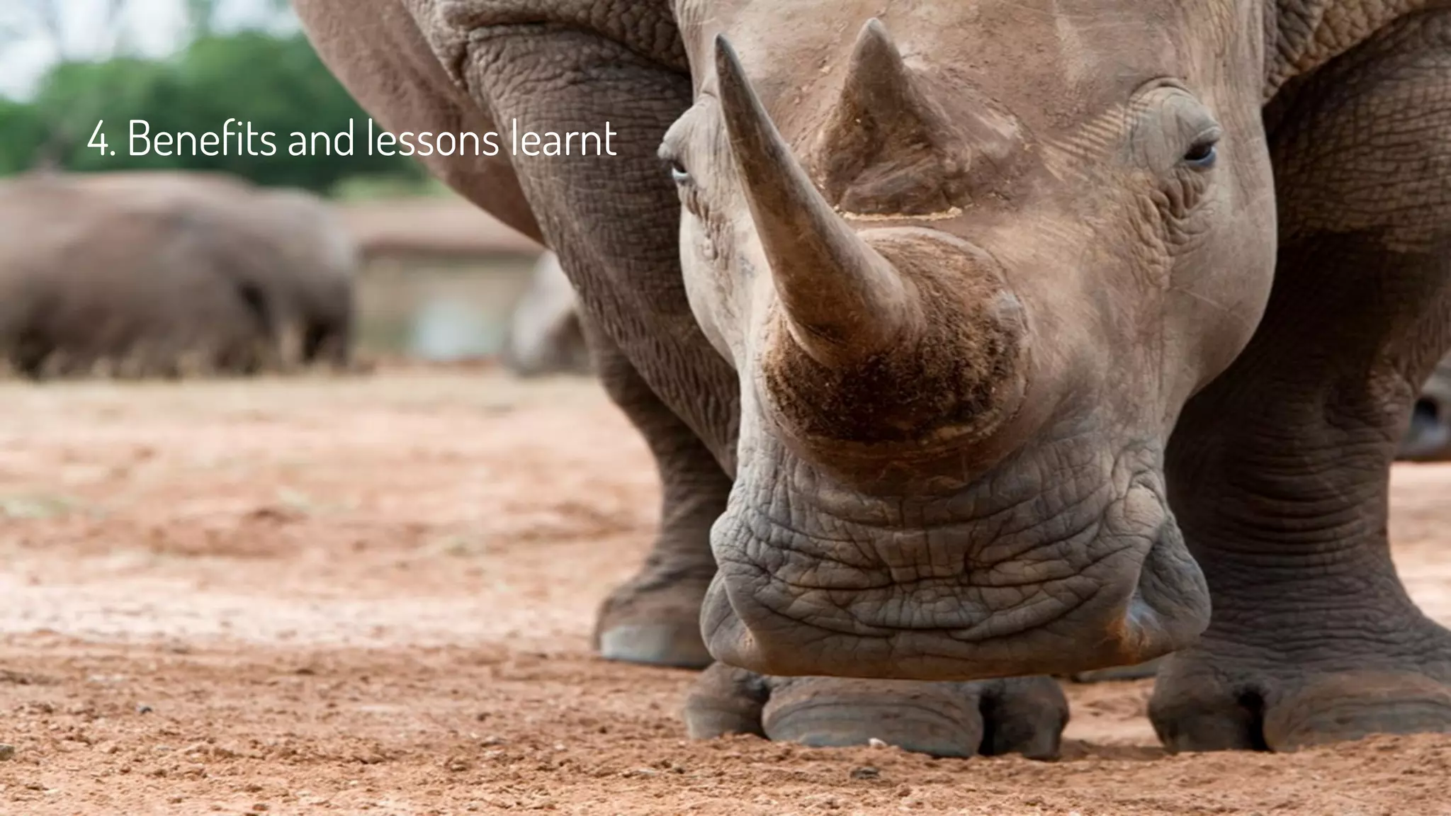 4. Benefits and lessons learnt
 