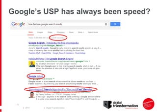 Google’s USP has always been speed?

| 72

| 2013

| Digital Transformation

 