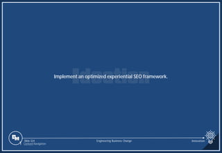Slide 324
Implement an optimized experiential SEO framework.
Engineering Business Change Innovation
1 Content Navigation
 