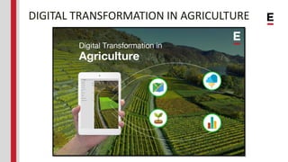 DIGITAL TRANSFORMATION IN AGRICULTURE
 
