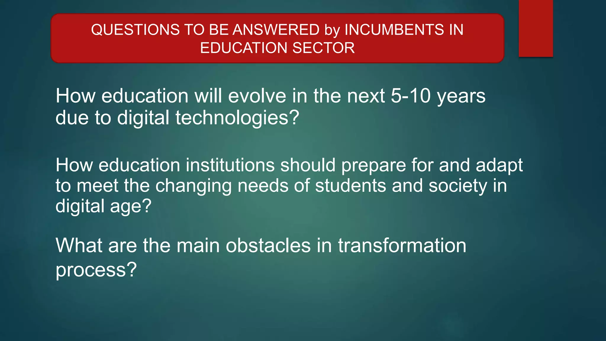 Digital transformation in education - how should schools change? | PPTX