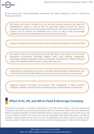 Digital Transformation in the Food & Beverage Industry | PDF