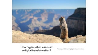 How organisation can start
a digital transformation?
Planning and designing digital transformation
 