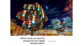 Where would you start the
change and your digital
transformation?
And now?
 