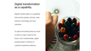 Digital transformation
as a capability
 