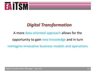 Digital transformation manager new role