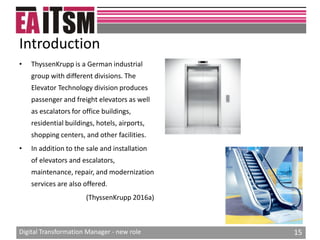 Digital transformation manager new role