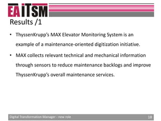 Digital transformation manager new role