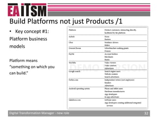 Digital transformation manager new role