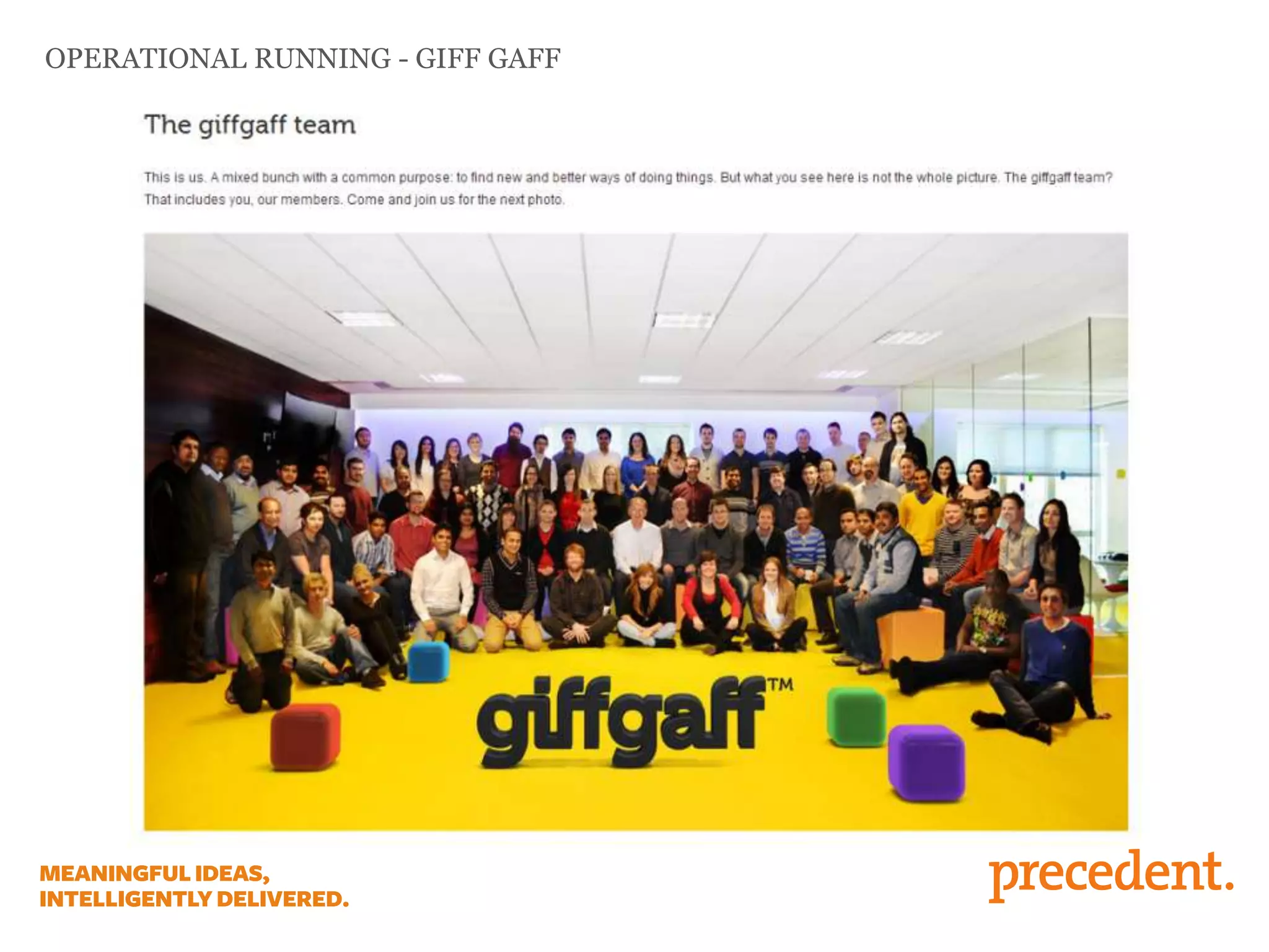 OPERATIONAL RUNNING - GIFF GAFF
 