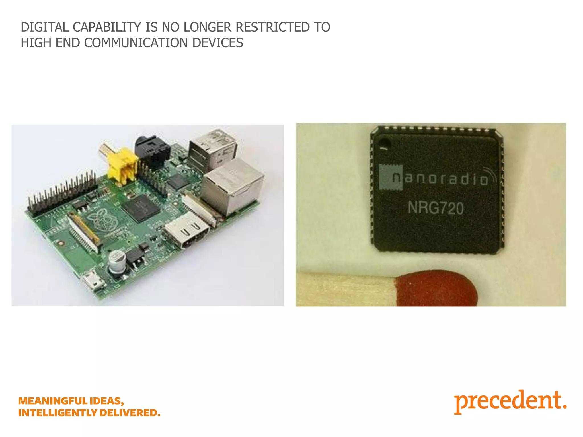 DIGITAL CAPABILITY IS NO LONGER RESTRICTED TO
HIGH END COMMUNICATION DEVICES

 
