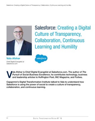 Digital Transformation Review N° 1064
Salesforce: Creating a Digital
Culture of Transparency,
Collaboration, Continuous
Le...