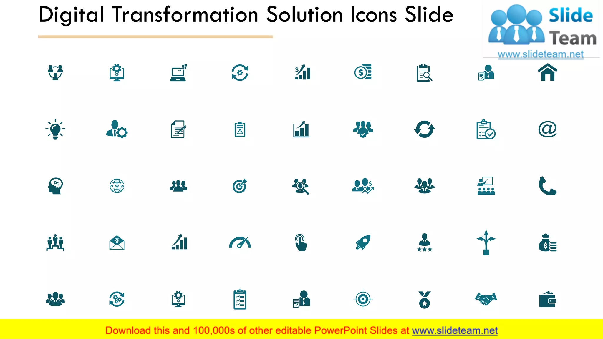 Digital Transformation Solution Icons Slide
11
 