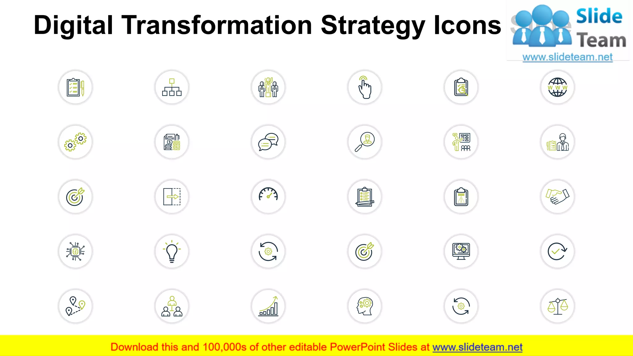 Digital Transformation Strategy Icons Slide
11
 