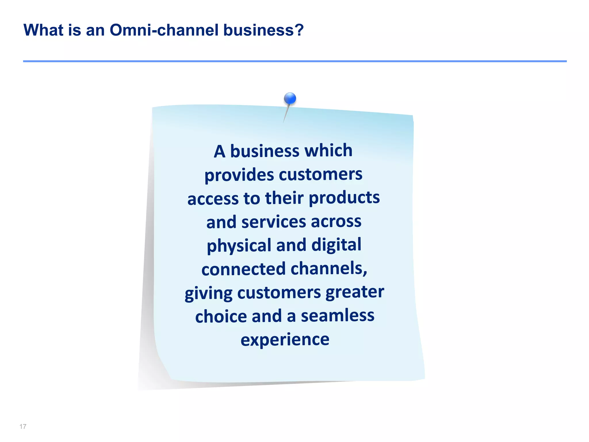 1717
What is an Omni-channel business?
 