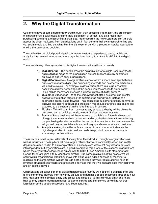 digital transformation essay in english