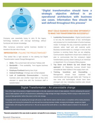 Digital Transformation | PDF
